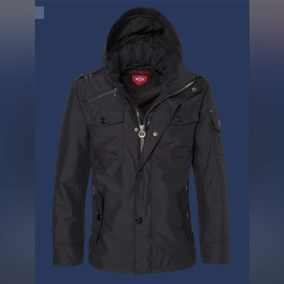 WELLENSTEYN “Retro” Black Utility Outdoor Winter Jacket - Picture 2 of 8